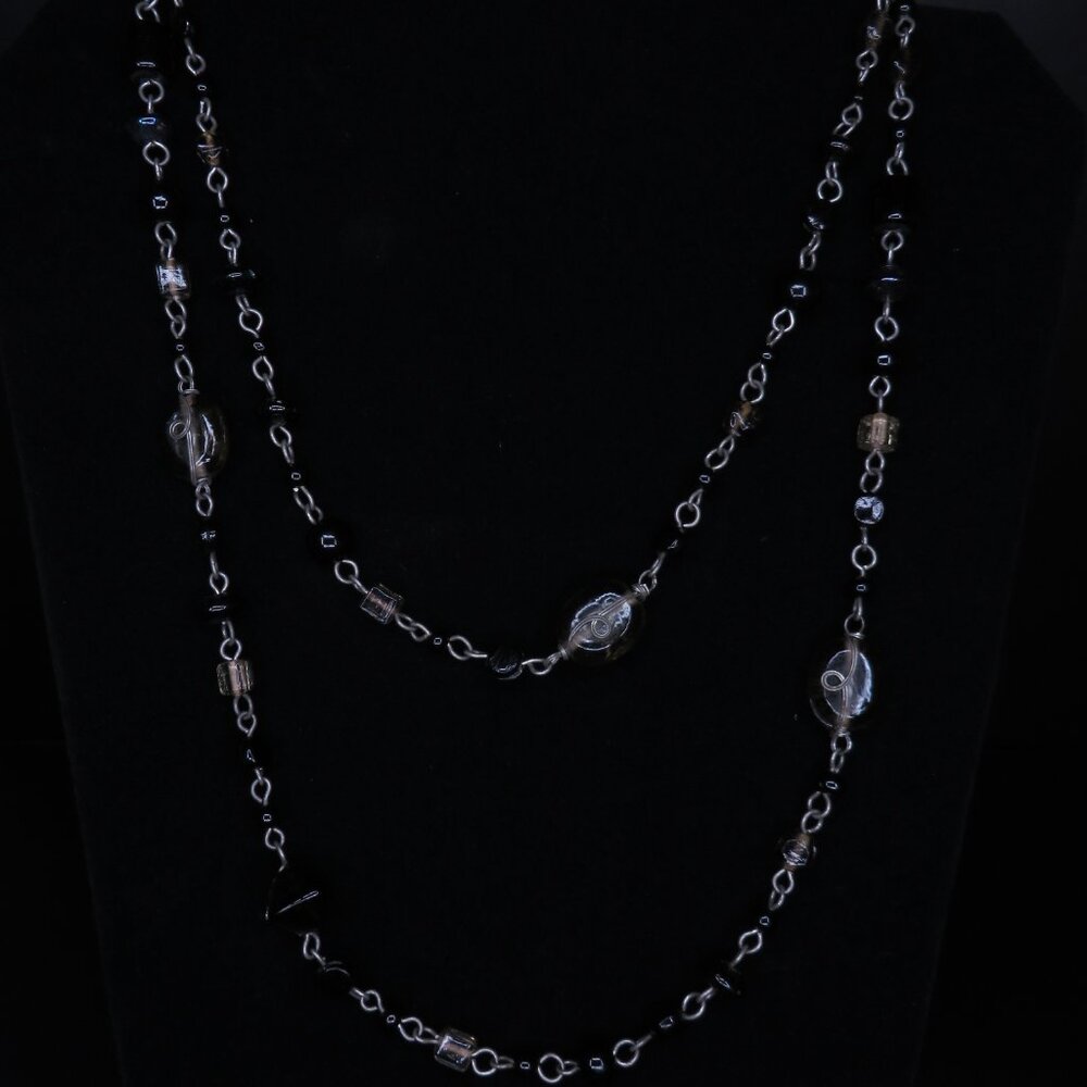 Infinity Black Stone Necklace - image 6